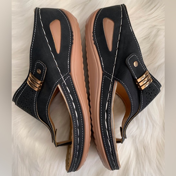 Black and Tan Women's Wedge Sandals EU39 - Picture 4 of 8